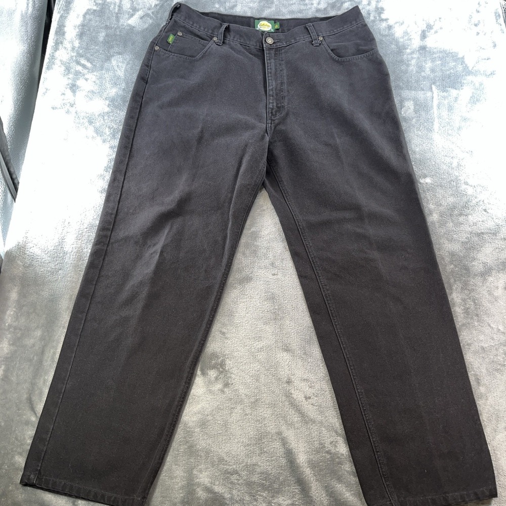 Vintage Cabela's Outdoor Gear Heavy Cotton Canvas Pants Mens 40 REG Black